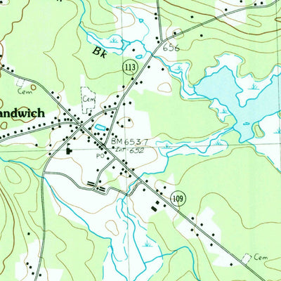 United States Geological Survey Center Sandwich, NH (1987, 24000-Scale) digital map