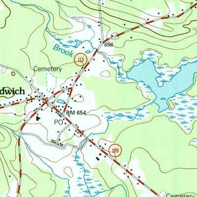 United States Geological Survey Center Sandwich, NH (1995, 24000-Scale) digital map