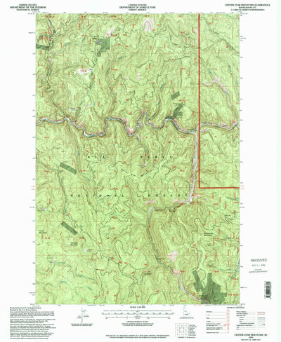 United States Geological Survey Center Star Mountain, ID (1995, 24000-Scale) digital map