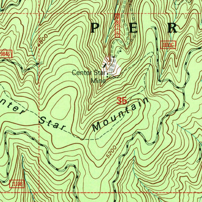 United States Geological Survey Center Star Mountain, ID (1995, 24000-Scale) digital map