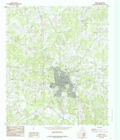 United States Geological Survey Center, TX (1984, 24000-Scale) digital map
