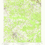 United States Geological Survey Center, TX-LA (1958, 62500-Scale) digital map