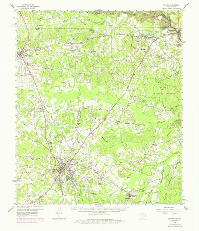 United States Geological Survey Center, TX-LA (1958, 62500-Scale) digital map