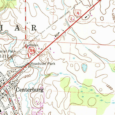 United States Geological Survey Centerburg, OH (1961, 24000-Scale) digital map