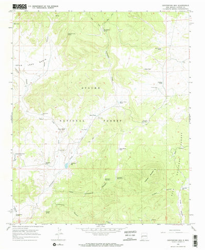United States Geological Survey Centerfire Bog, NM (1965, 24000-Scale) digital map