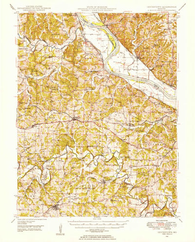 United States Geological Survey Centertown, MO (1948, 62500-Scale) digital map