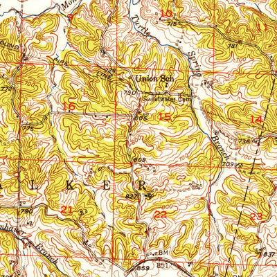 United States Geological Survey Centertown, MO (1948, 62500-Scale) digital map