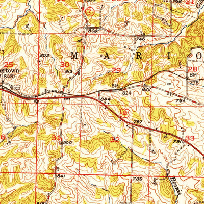 United States Geological Survey Centertown, MO (1949, 62500-Scale) digital map