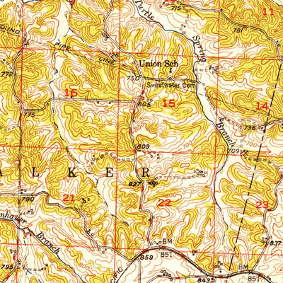 United States Geological Survey Centertown, MO (1949, 62500-Scale) digital map