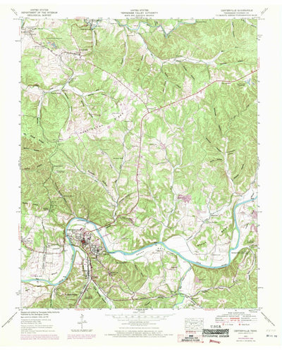 United States Geological Survey Centertown, TN (1952, 24000-Scale) digital map