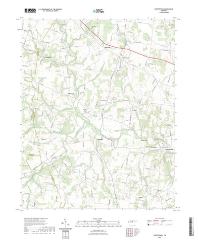 United States Geological Survey Centertown, TN (2022, 24000-Scale) digital map