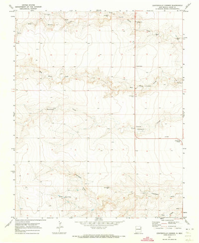United States Geological Survey Centerville Corner, NM (1971, 24000-Scale) digital map