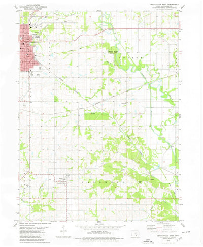 United States Geological Survey Centerville East, IA (1979, 24000-Scale) digital map