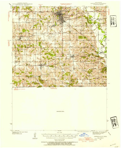 United States Geological Survey Centerville, IA-MO (1939, 62500-Scale) digital map