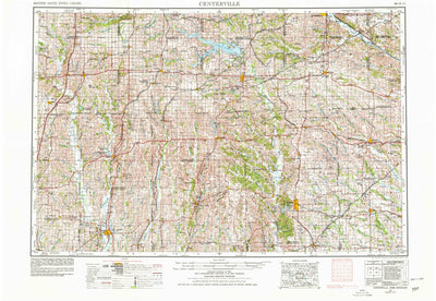 United States Geological Survey Centerville, IA-MO (1954, 250000-Scale) digital map