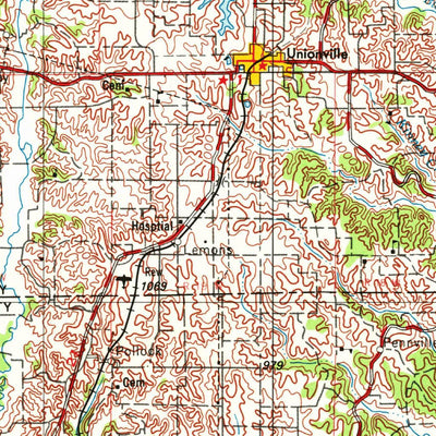 United States Geological Survey Centerville, IA-MO (1954, 250000-Scale) digital map