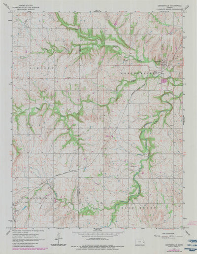 United States Geological Survey Centerville, KS (1966, 24000-Scale) digital map