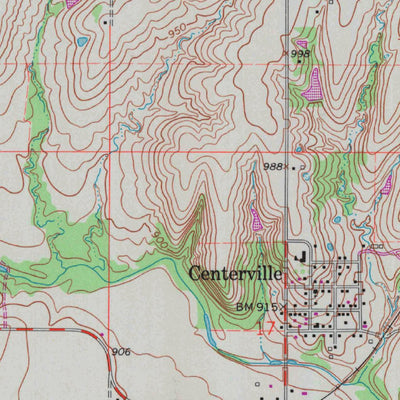 United States Geological Survey Centerville, KS (1966, 24000-Scale) digital map