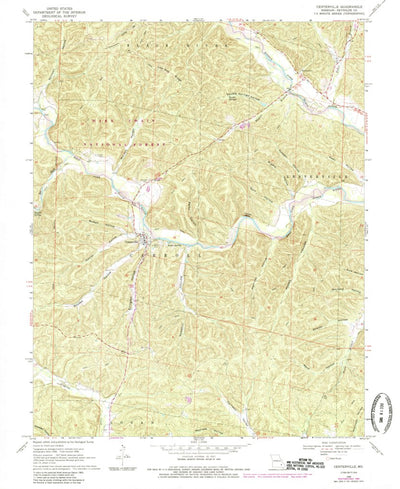 United States Geological Survey Centerville, MO (1968, 24000-Scale) digital map