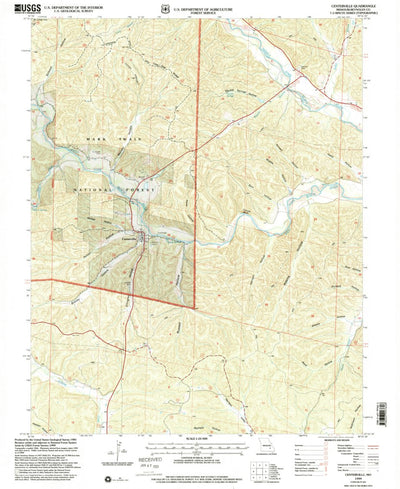 United States Geological Survey Centerville, MO (1999, 24000-Scale) digital map