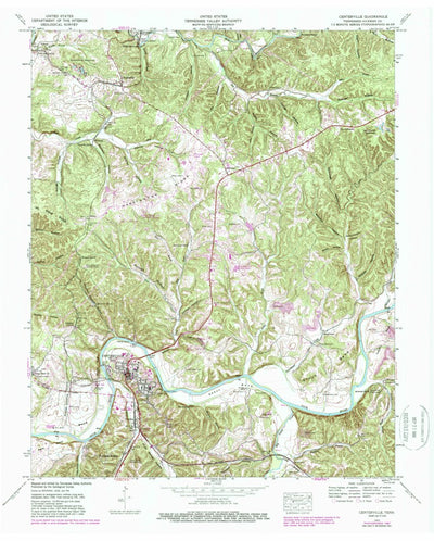 United States Geological Survey Centerville, TN (1952, 24000-Scale) digital map