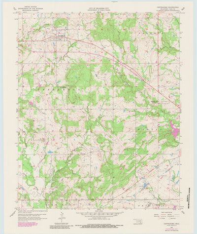 United States Geological Survey Centrahoma, OK (1957, 24000-Scale) digital map