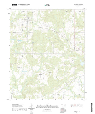 United States Geological Survey Centrahoma, OK (2022, 24000-Scale) digital map