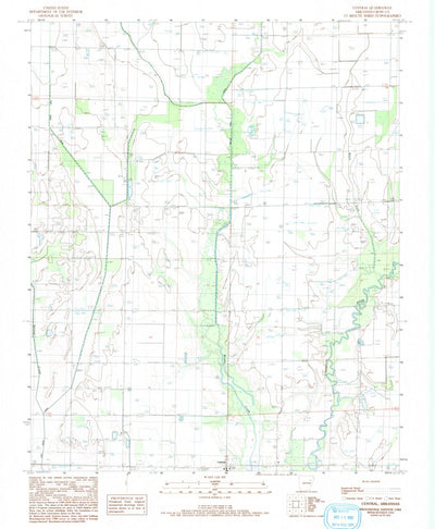 United States Geological Survey Central, AR (1984, 24000-Scale) digital map