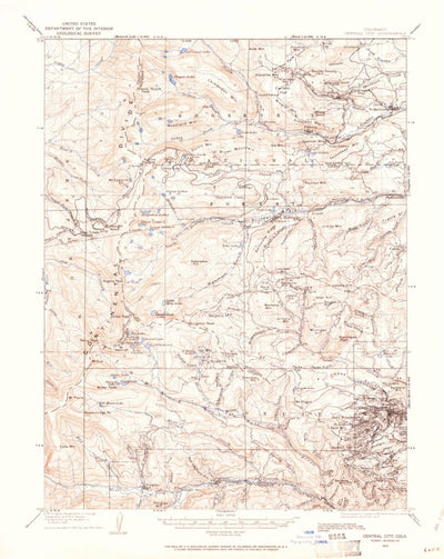 United States Geological Survey Central City, CO (1910, 62500-Scale) digital map