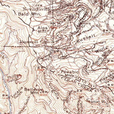 United States Geological Survey Central City, CO (1910, 62500-Scale) digital map