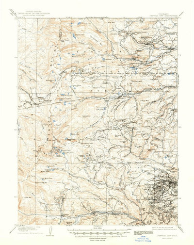 United States Geological Survey Central City, CO (1912, 62500-Scale) digital map