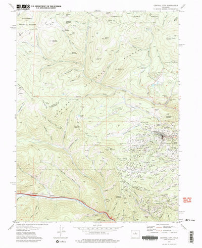 United States Geological Survey Central City, CO (1972, 24000-Scale) digital map