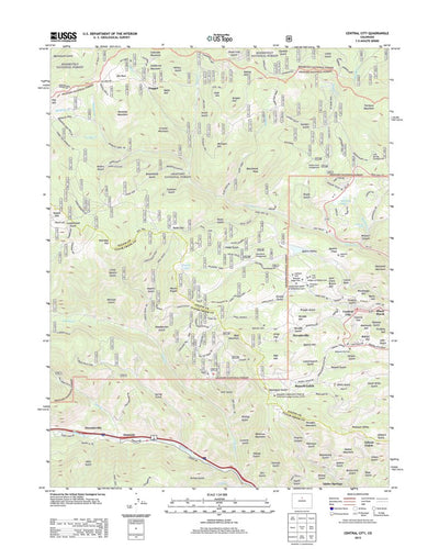 United States Geological Survey Central City, CO (2013, 24000-Scale) digital map