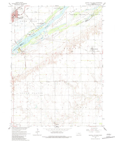 United States Geological Survey Central City East, NE (1962, 24000-Scale) digital map