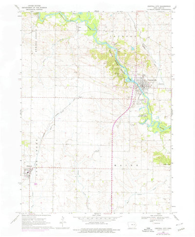 United States Geological Survey Central City, IA (1968, 24000-Scale) digital map