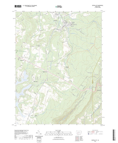 United States Geological Survey Central City, PA (2023, 24000-Scale) digital map