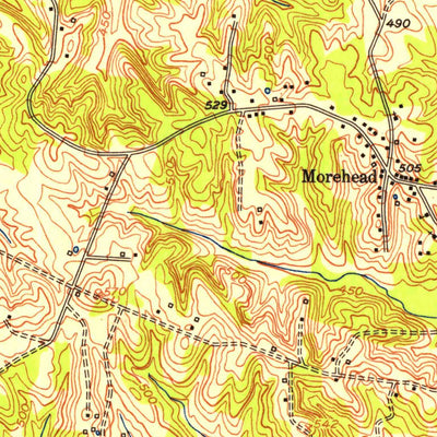 United States Geological Survey Central City West, KY (1953, 24000-Scale) digital map