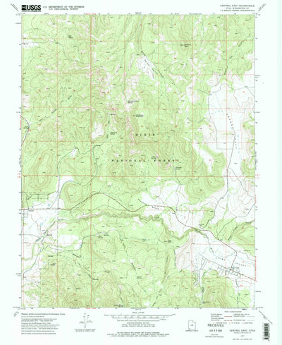 United States Geological Survey Central East, UT (1972, 24000-Scale) digital map