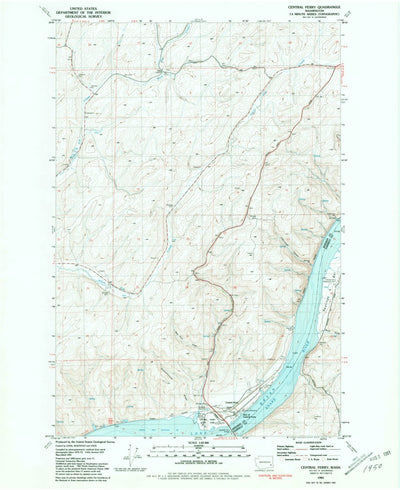 United States Geological Survey Central Ferry, WA (1981, 24000-Scale) digital map