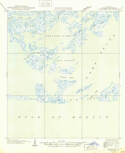 United States Geological Survey Central Isles Dernieres, LA (1950, 31680-Scale) digital map