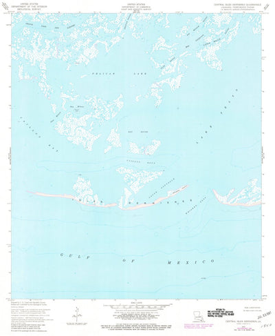 United States Geological Survey Central Isles Dernieres, LA (1953, 24000-Scale) digital map