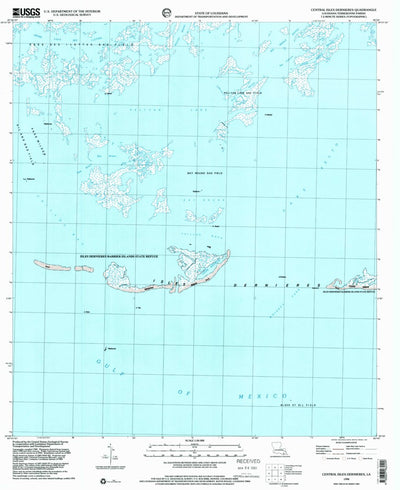 United States Geological Survey Central Isles Dernieres, LA (1998, 24000-Scale) digital map