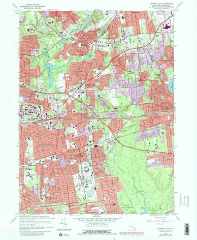 United States Geological Survey Central Islip, NY (1967, 24000-Scale) digital map