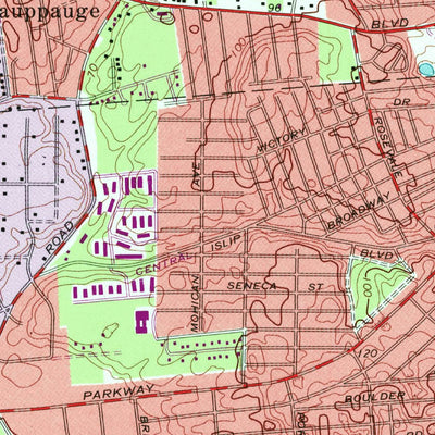 United States Geological Survey Central Islip, NY (1967, 24000-Scale) digital map