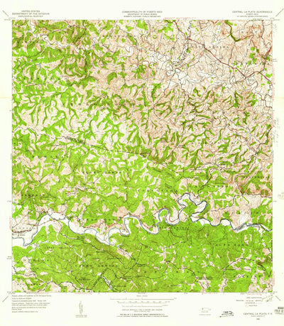United States Geological Survey Central La Plata, PR (1955, 20000-Scale) digital map