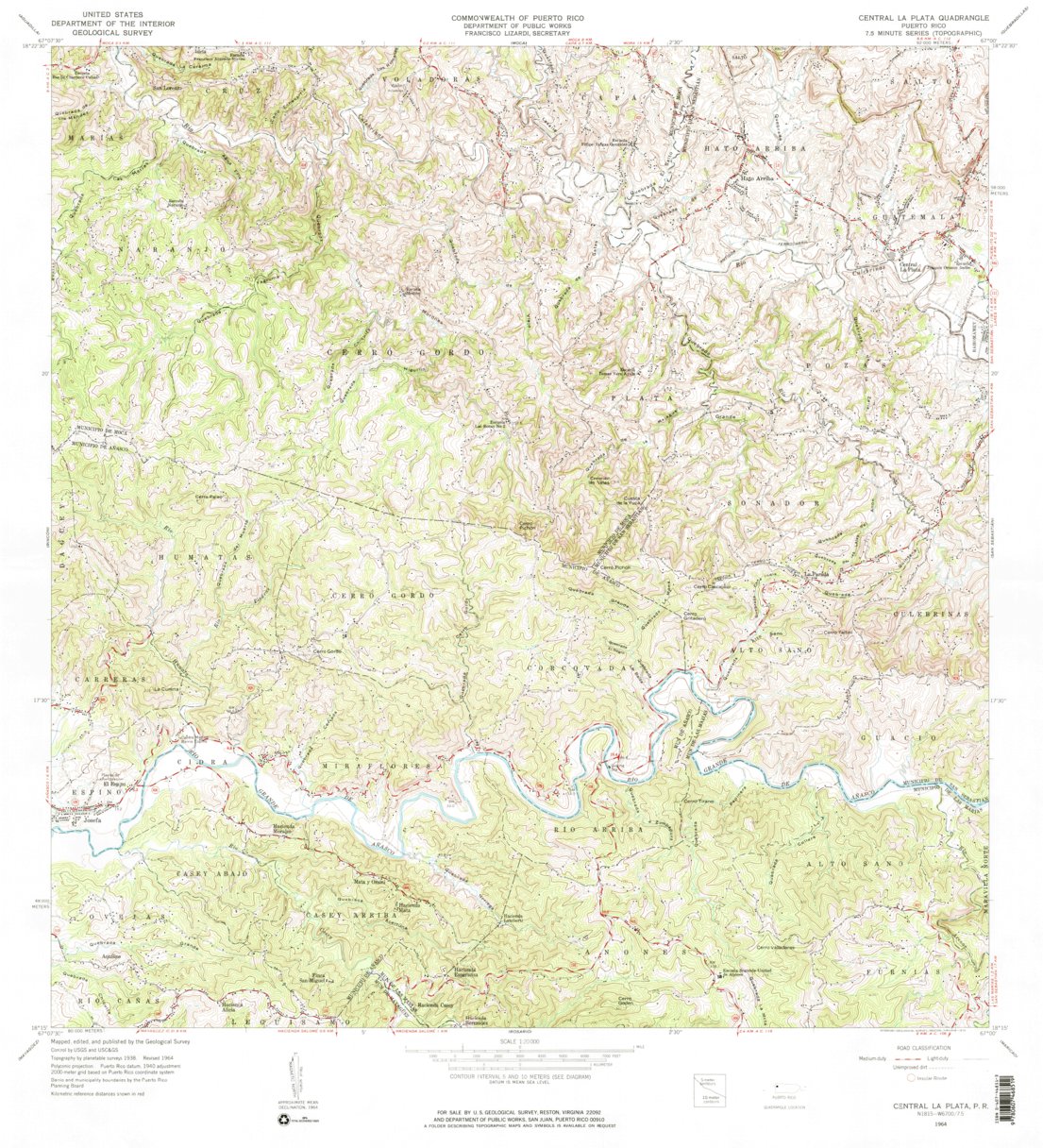 Central La Plata, PR (1964, 20000-Scale) Map by United States ...