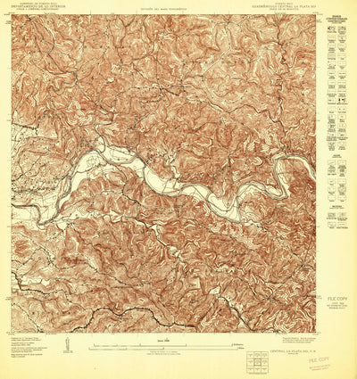 United States Geological Survey Central La Plata SW, PR (1950, 10000-Scale) digital map