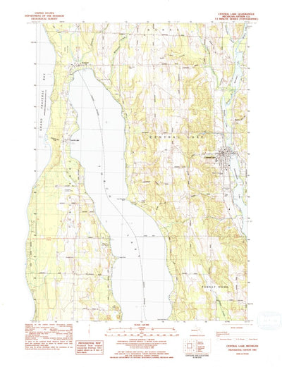 United States Geological Survey Central Lake, MI (1983, 25000-Scale) digital map
