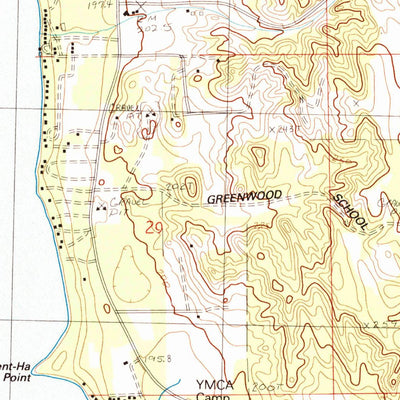 United States Geological Survey Central Lake, MI (1983, 25000-Scale) digital map