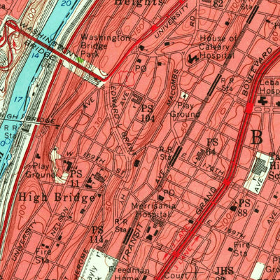 United States Geological Survey Central Park, NY-NJ (1956, 24000-Scale) digital map